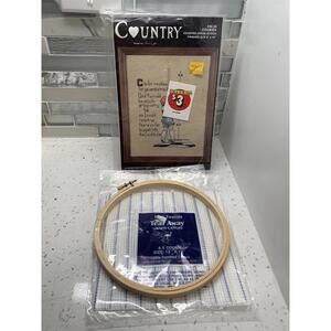 Lot 2 Janlynn  Cookies  Counted Cross Stitch Kit Alma Lynne & Canvas Tear Away